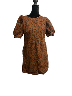 Universal Thread Brown Leopard Print Mini Dress Size 4